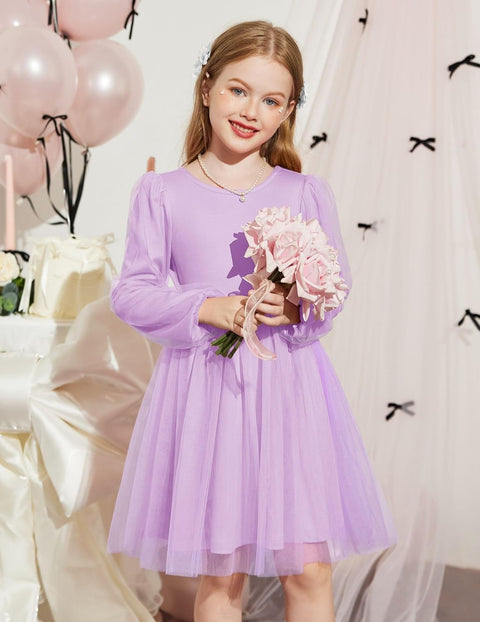 Arshiner Toddler Girls V Back Tutu Dress Tulle Puff Dresses
