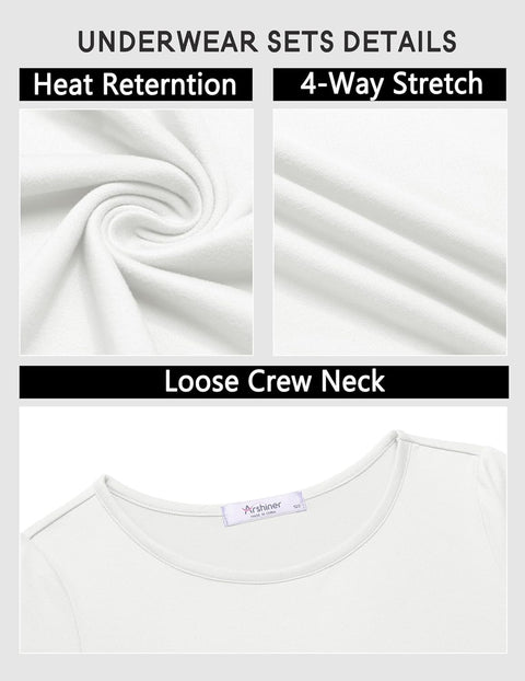 Arshiner Thermal Long Johns Girls Base Layer Top and Bottom Set