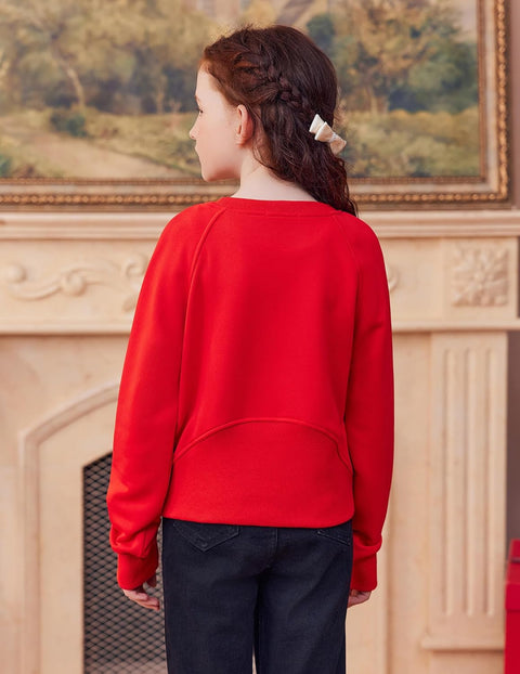 Arshiner Girls Sweatshirt Crop Tops Cropped Ribbed Shirts