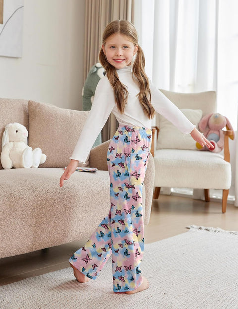 Arshiner Pajama Pants for Girls Long Sleep Plaid Pants