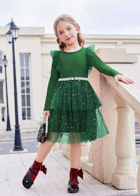 Arshiner Toddler Dress Girls Tutu Tiered Party Sequin Dresses