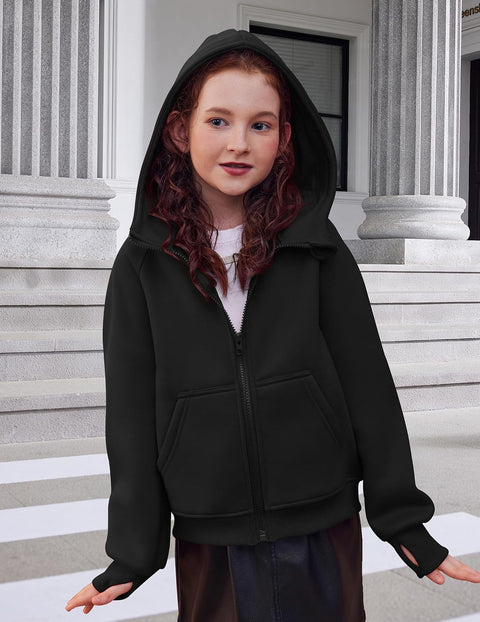 Arshiner Girls Zip Up Hoodies Sweatshirts Fleece Jackets