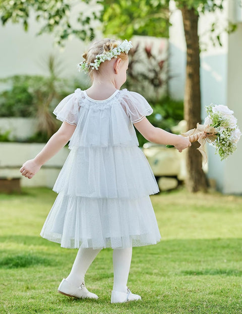 Arshiner Girls Tulle Dress Toddler Layered Tutu Dresses