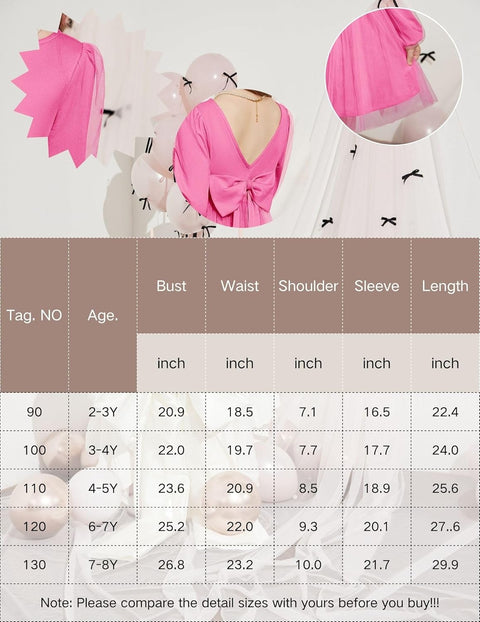 Arshiner Toddler Girls V Back Tutu Dress Tulle Puff Dresses