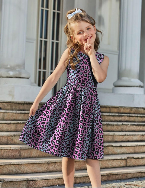【2-6Y】Arshiner Toddler Girls Dress Back Bowknot Twirly Sundress with Pockets
