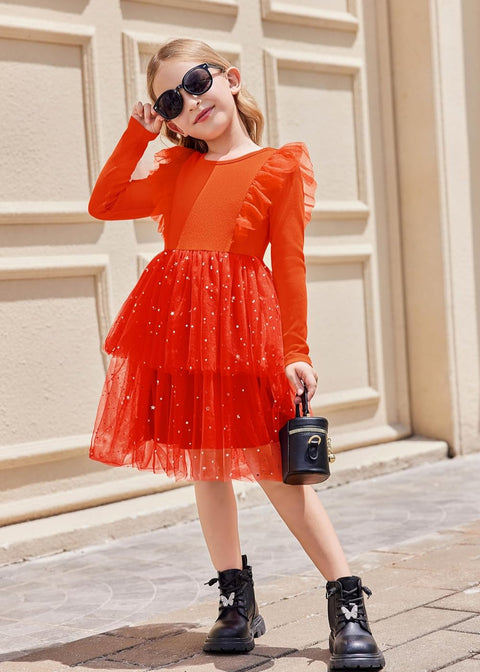 Arshiner Toddler Dress Girls Tutu Tiered Party Sequin Dresses