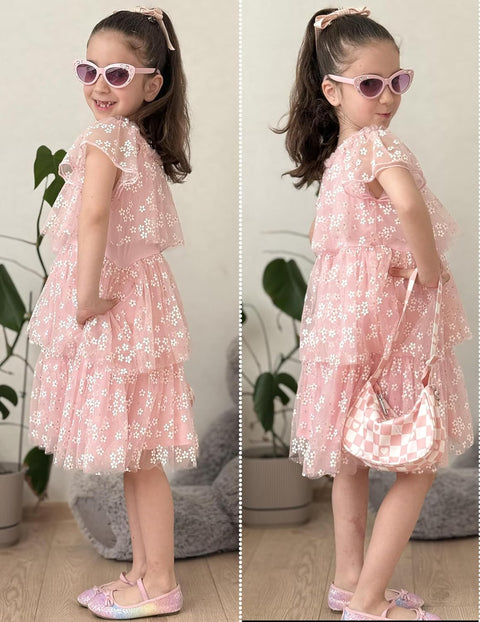 Arshiner Girls Tulle Dress Toddler Layered Tutu Dresses