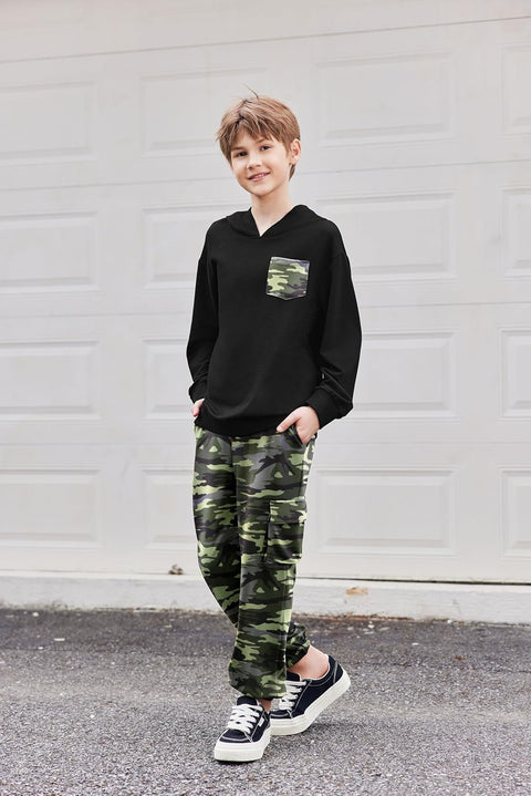 Arshiner Boys Long Sleeve Hoodie and Pants Outfit Set