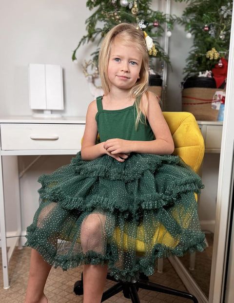 Arshiner Toddler Girls Tulle Dress Tiered Ruffle Fluffy Tutu Dresses 2-8 Years