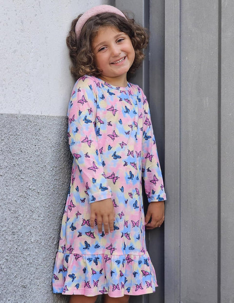 Arshiner Girls' Sleepwear Long Sleeve Cute Nightie Pajama Dress