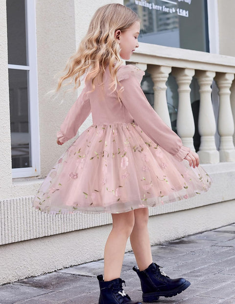 Arshiner Girls Tulle Dresses with Bow Tie Party Dress