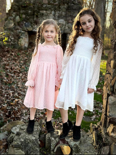 Arshiner Girl Tulle Dress Winter Long Sleeve Teen Girls Party Dresses