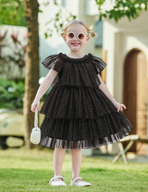 Arshiner Girls Tulle Dress Toddler Layered Tutu Dresses