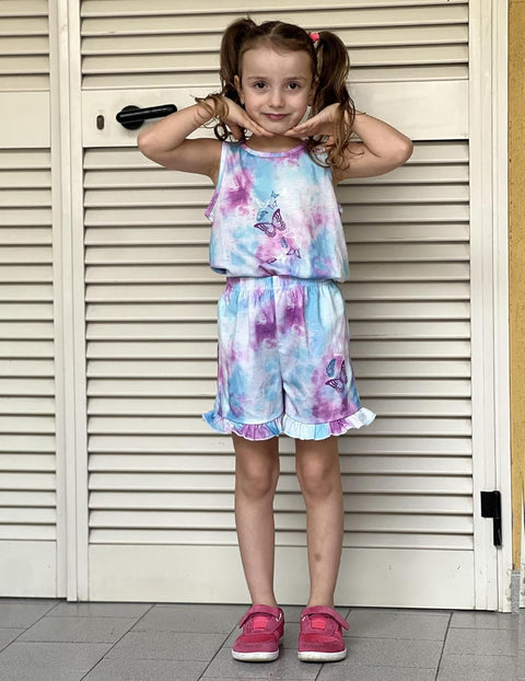 Arshiner Girls Pajamas Ruffle Sleepwear Tank Top and Shorts Set Pjs Outfit