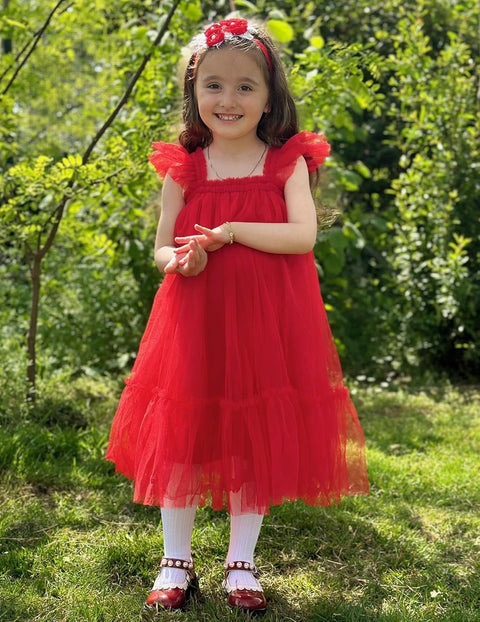 Arshiner Toddler Tulle Dress for Girls Layered Tutu Ruffle Dresses