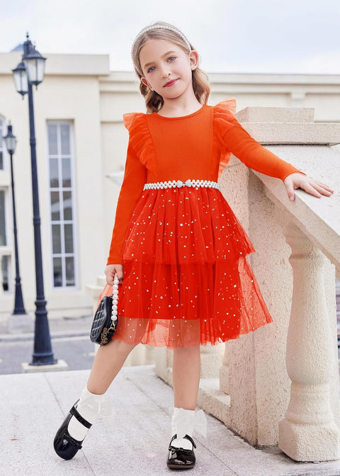 Arshiner Toddler Dress Girls Tutu Tiered Party Sequin Dresses