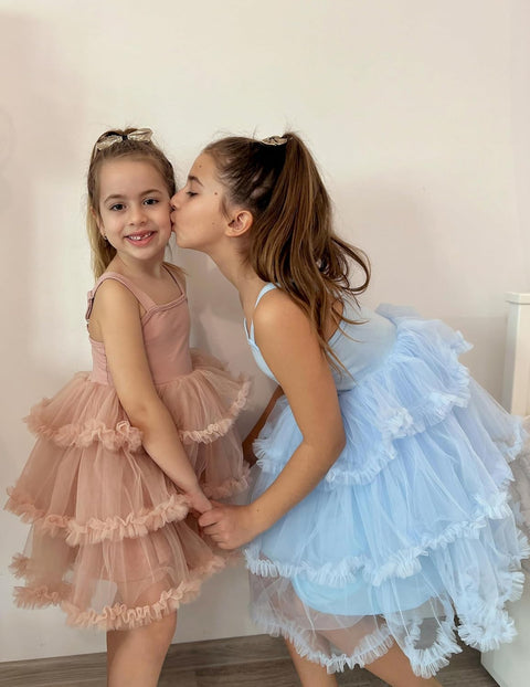 Arshiner Toddler Girls Tulle Dress Tiered Ruffle Fluffy Tutu Dresses 2-8 Years