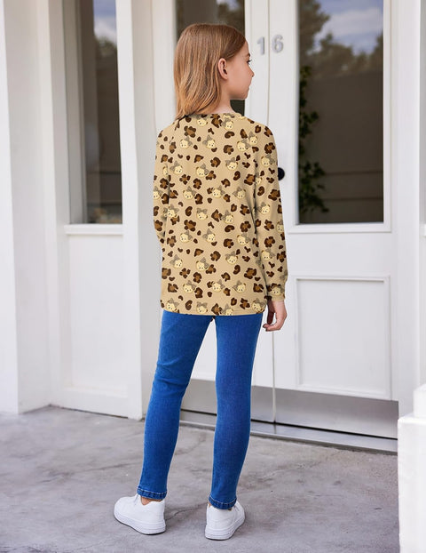 Arshiner Girls Long Sleeve Shirts with Pockets