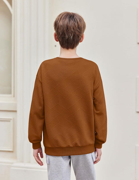 Arshiner Boys Geometric Texture Sweatshirts