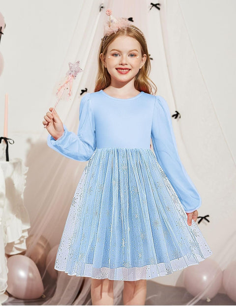 Arshiner Toddler Girls V Back Tutu Dress Tulle Puff Dresses