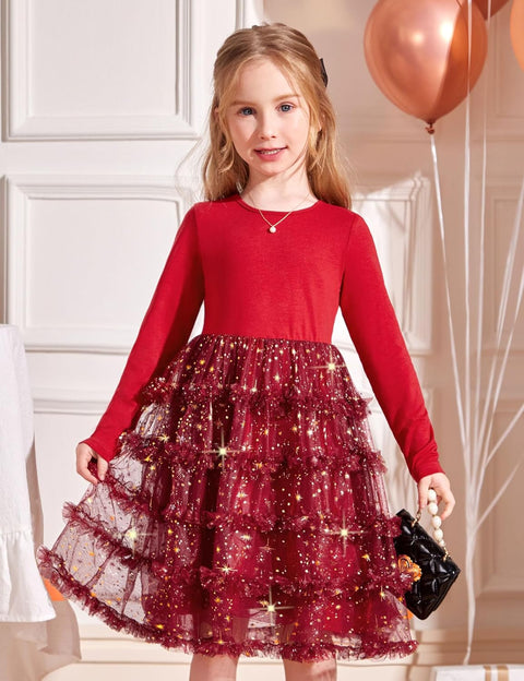 Arshiner Toddler Tutu Dress Girls Ruffle Tiered Party Dresses