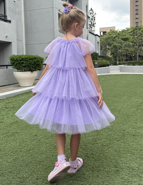 Arshiner Girls Tulle Dress Toddler Layered Tutu Dresses