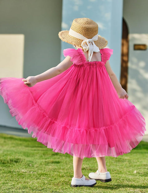 Arshiner Toddler Tulle Dress for Girls Layered Tutu Ruffle Dresses