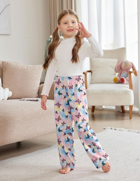 Arshiner Pajama Pants for Girls Long Sleep Plaid Pants