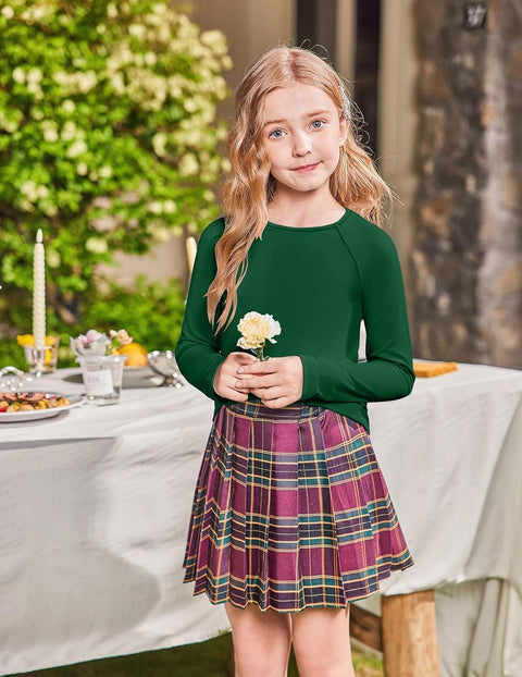 Arshiner Girls Raglan Long Sleeve Shirts Soft Tunic Tops