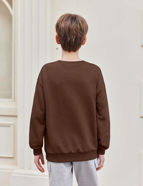 Arshiner Boys Geometric Texture Sweatshirts