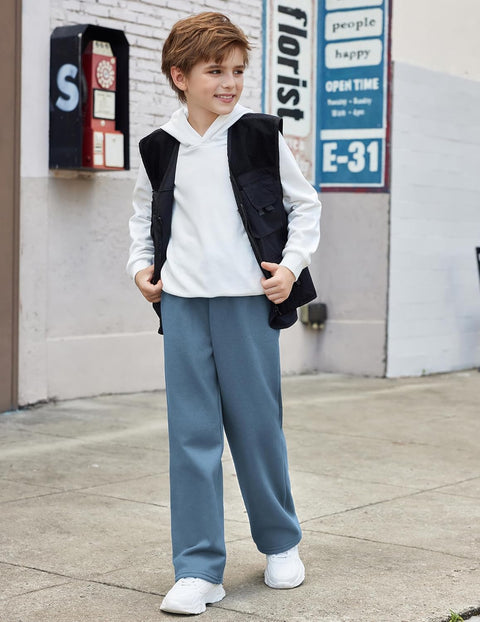 Arshiner Boys Casual Pants Fleece Sweatpants Drawstring Jogger Pants