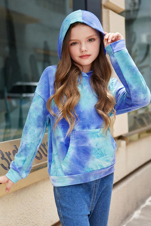 Arshiner Girls Tie Dye Sweatshirts Loose Casual Hoodies Tops