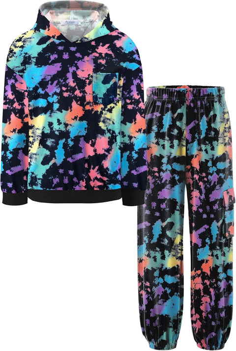 Arshiner Boys Long Sleeve Hoodie and Pants Outfit Set