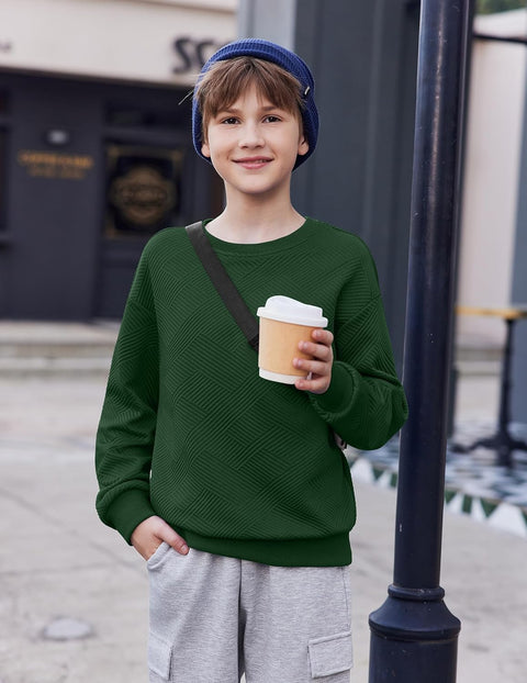 Arshiner Boys Geometric Texture Sweatshirts