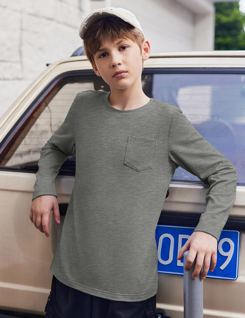 Arshiner Boys Long Sleeve Shirts Casual T Shirt