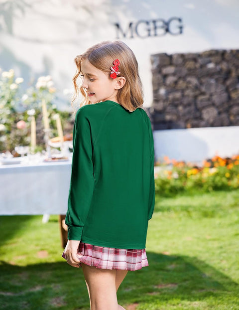 Arshiner Girls Long Sleeve Shirts with Pockets