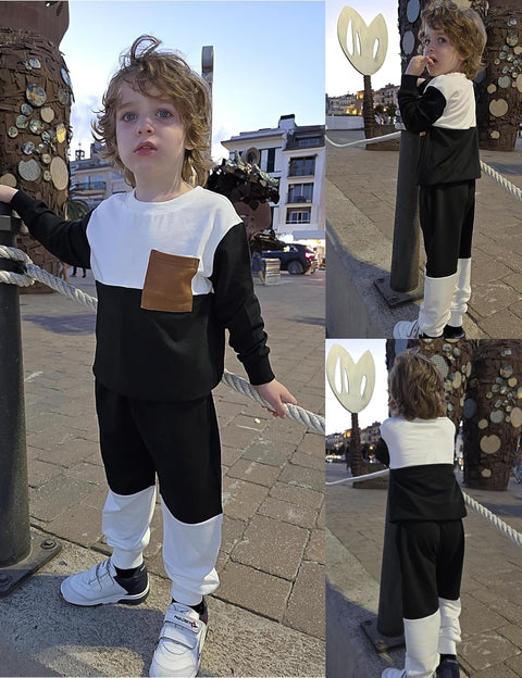 Arshiner Boys Sweatsuit Sweatshirt and Pants Tracksuit Set