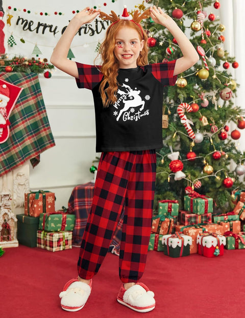Arshiner Girls 2 Piece Outfits Short Sleeve Tops and Jogger Set