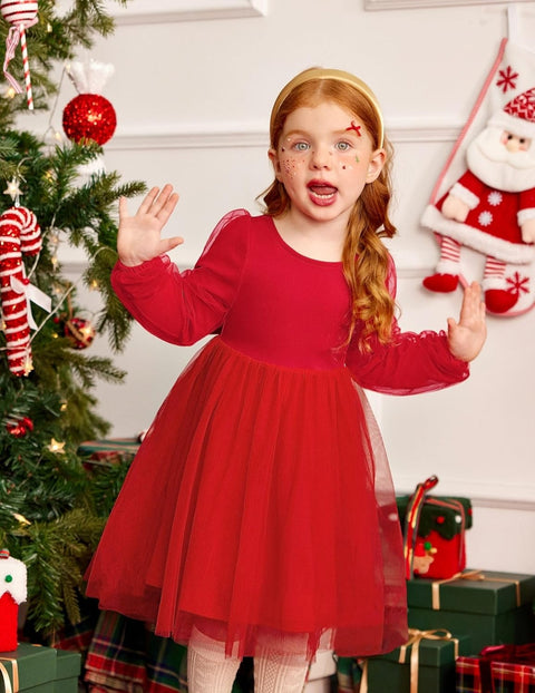 Arshiner Toddler Girls V Back Tutu Dress Tulle Puff Dresses