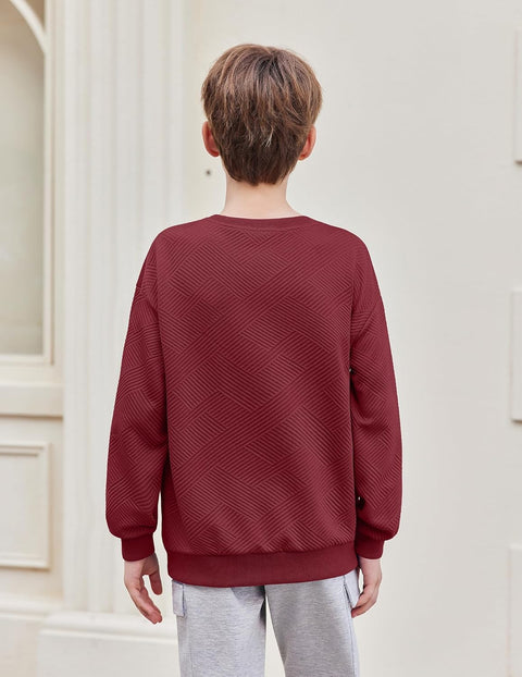 Arshiner Boys Geometric Texture Sweatshirts