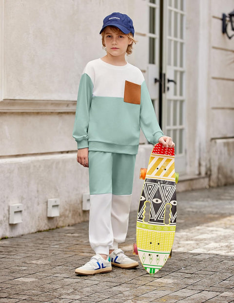 Arshiner Boys Sweatsuit Sweatshirt and Pants Tracksuit Set