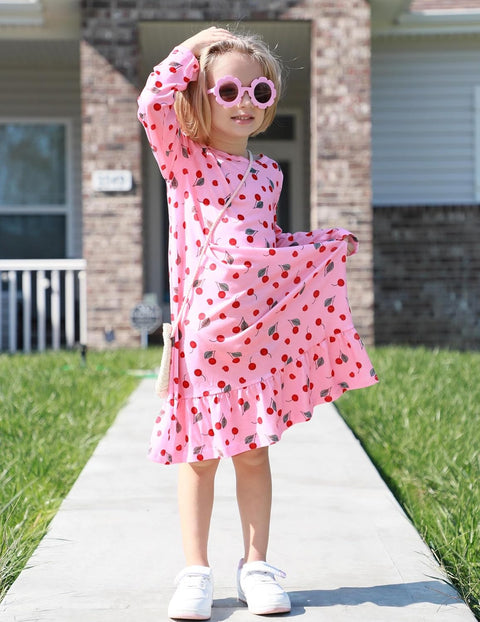 Arshiner Girls' Sleepwear Long Sleeve Cute Nightie Pajama Dress