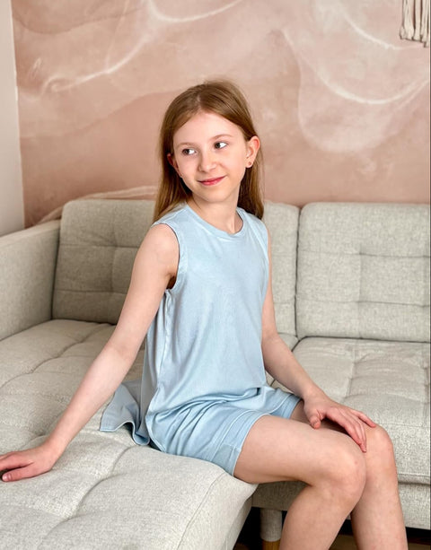 Arshiner Girl 2 Piece Outfits Loose Fit Knit Tunic Tops and Shorts Sets