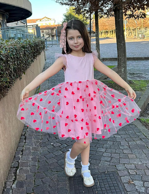 Arshiner Toddler Baby Girl Dress Ruffle Sleeveless Tulle Dresses 2-6