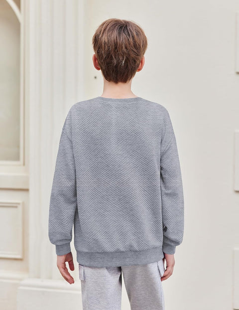 Arshiner Boys Geometric Texture Sweatshirts