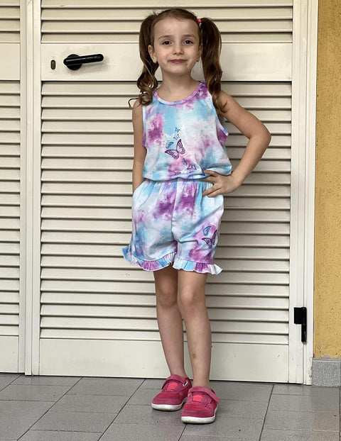 Arshiner Girls Pajamas Ruffle Sleepwear Tank Top and Shorts Set Pjs Outfit