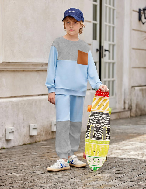 Arshiner Boys Sweatsuit Sweatshirt and Pants Tracksuit Set