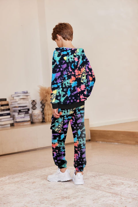 Arshiner Boys Long Sleeve Hoodie and Pants Outfit Set