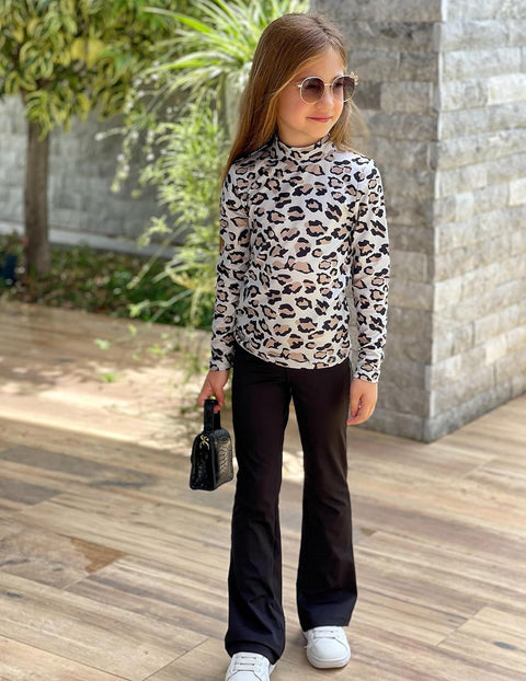 Arshiner Girls Long Sleeve Mock Turtleneck Shirts Slim Fit Casual Layer Top