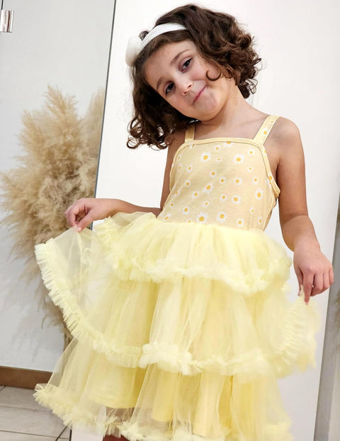 Arshiner Toddler Girls Tulle Dress Tiered Ruffle Fluffy Tutu Dresses 2-8 Years